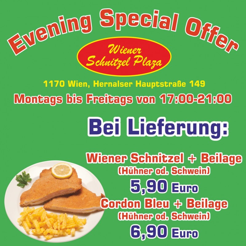 Special Evening Offer - Wiener Schnitzel